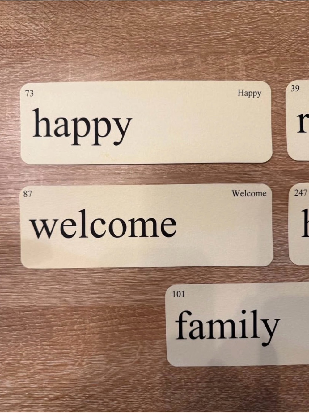 Vintage Inspired Flash Cards